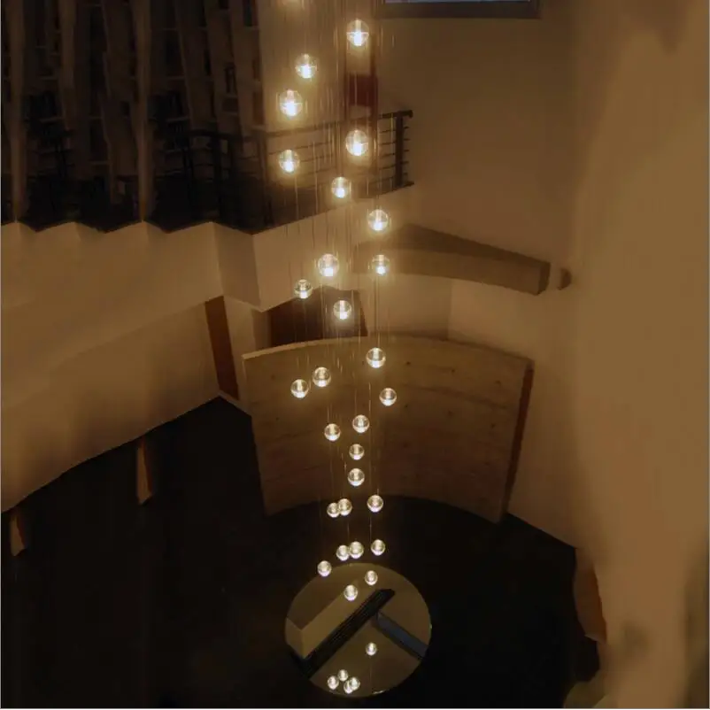 LED подвесные светильники для лестниц Лофт кофейное освещение спальни Люстры e