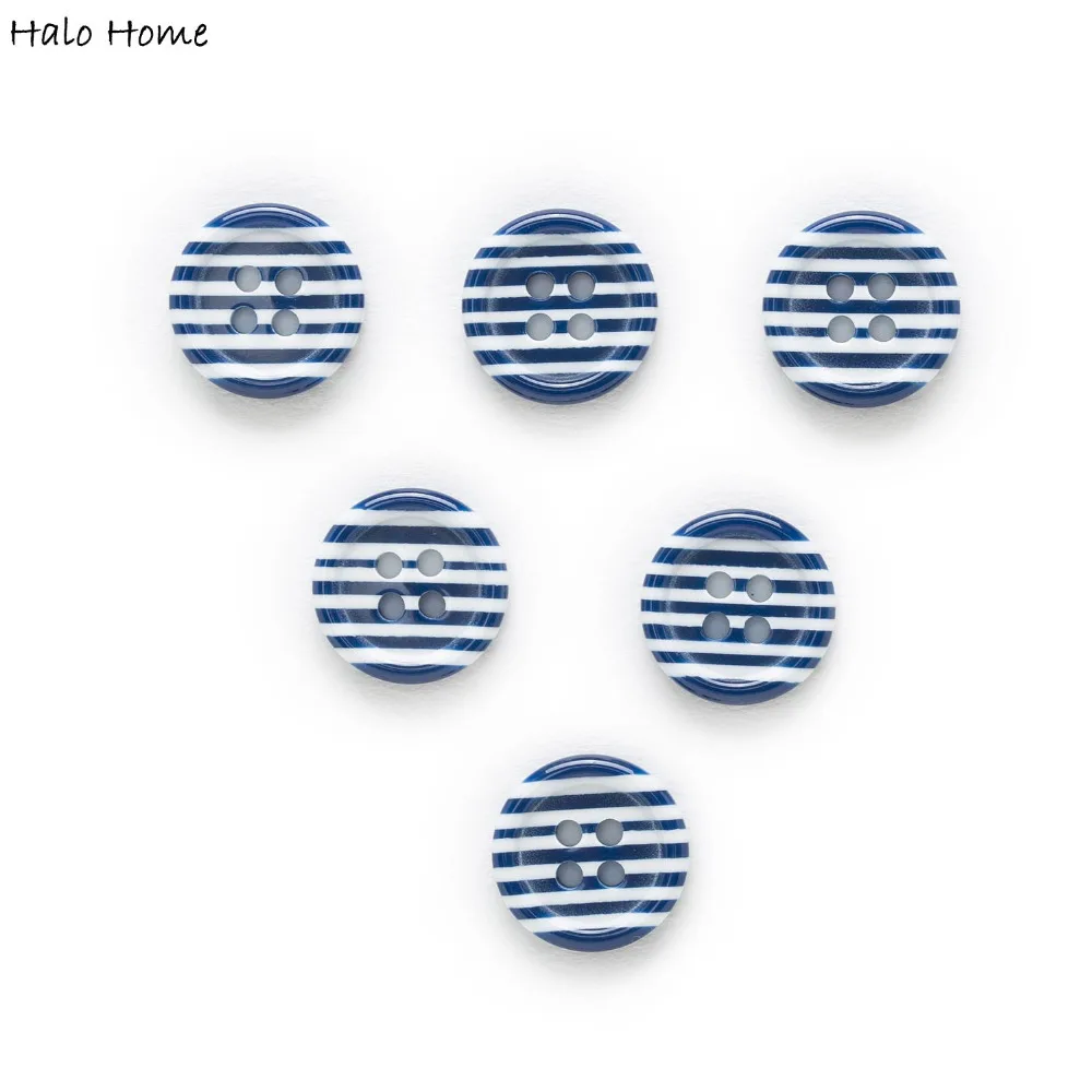 30 шт. в синюю полоску смолы кнопки масляными красками Подарочный Творческий