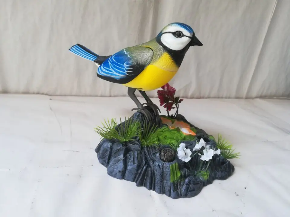 

artificial bird model,beautiful bird about 14x16cm voice control chirping bird handicraft home decoration gift b1209