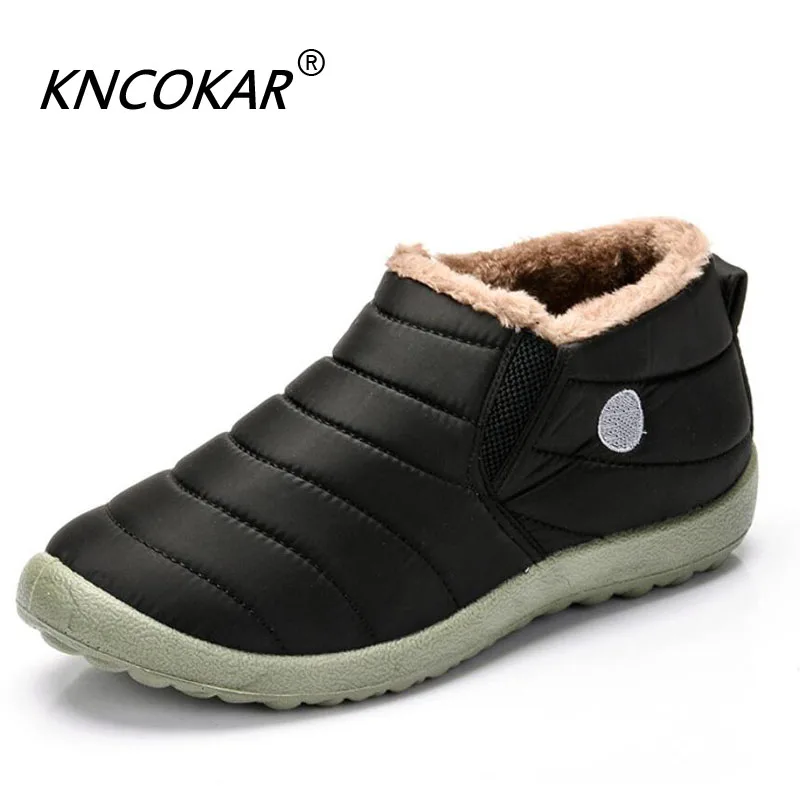 Size35-44 Водонепроницаемая женская зимняя обувь, зимние ботинки, теплые ботинки с мехом внутри, с противоскользящей подошвой, сохраняют тепло, повседневные ботинки для мам