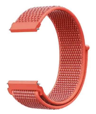 Nectarine 22 мм 20 мм нейлоновая петля для samsung Galaxy Watch Active 46 мм S3 ремешок браслет для Amazfit Bip GTR huawei Garmin Vivoactive3 - Цвет ремешка: Nectarine