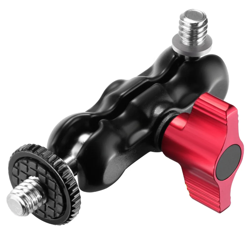 Neewer мини многофункциональный двойной шаровой головкой с креплением для обуви 1/4