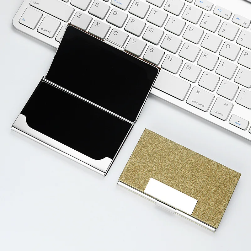 Металлический RFID блокирующий держатель визитной карточки из нержавеющей стали
