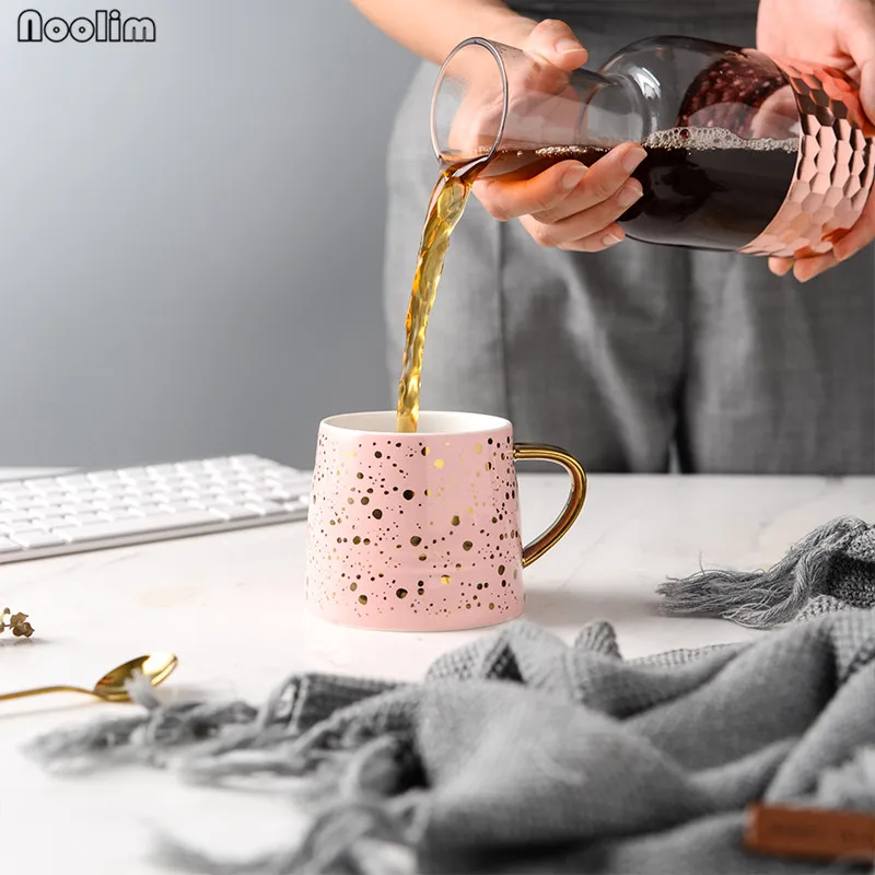 Керамическая кофейная кружка NOOLIM для молока с рисунком звездного неба