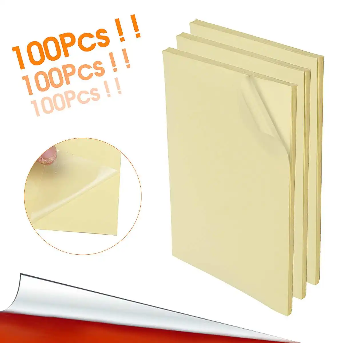 KICUTE 30/50/100 шт A4 прозрачный самоклеящаяся бумага для печати наклеек лист для лазерной печати Бумага принт Стикеры