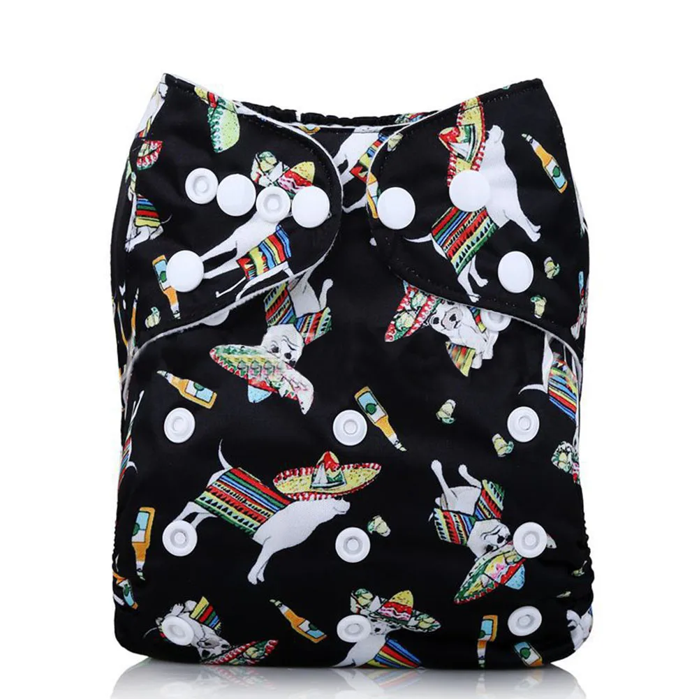 Easy To Wash PUL Fabri AIO Baby Cloth Nappy Diaper Cover Washable Bamboo Charcoal Reusable Nappies One Size Fit 3 To 15KG