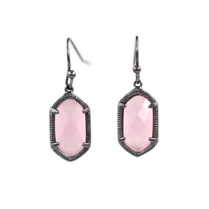 Pink Новинка, черное маленькое овальное ожерелье с подвеской в виде кошачьих глаз, лучшее качество, милое овальное ожерелье с подвеской, женская мода - Окраска металла: Pink