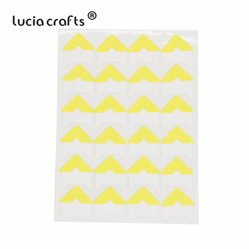 Lucia crafts(1 лист = 24 шт Угловые наклейки) Бумага для скрапбукинга DIY свадебный фотоальбом рамка Декоративные наклейки I0509