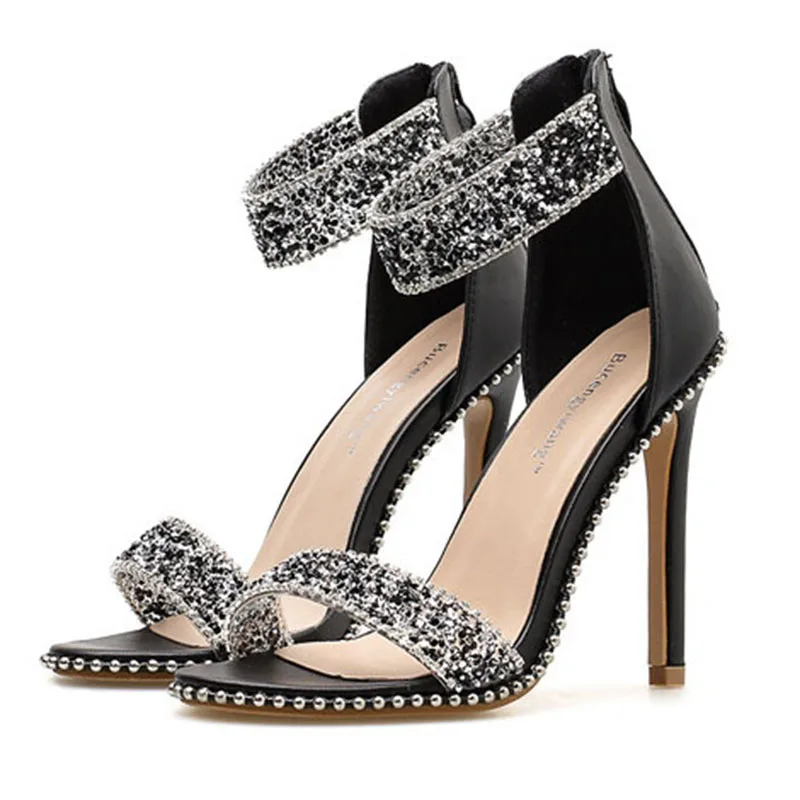 COWCOM/тонкие туфли на очень высоком каблуке 11 см римские сандалии пикантная