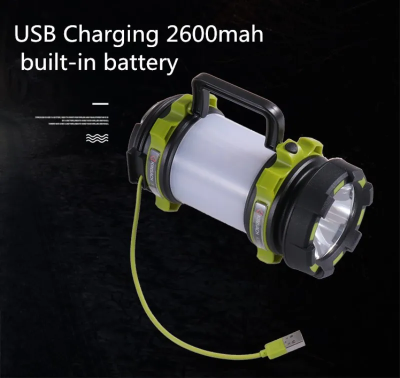 Портативный светодиодный фонарь для кемпинга USB Перезаряжаемый 2600 mAh power Bank супер