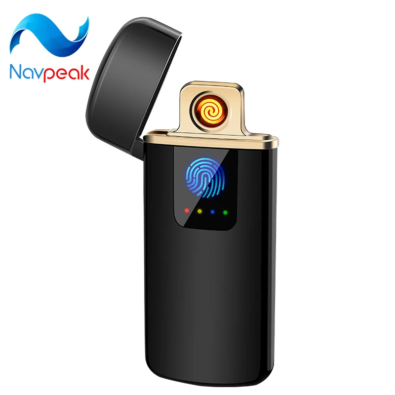 Новейшая ультратонкая Зажигалка Navpeak с сенсорным датчиком отпечатков пальцев