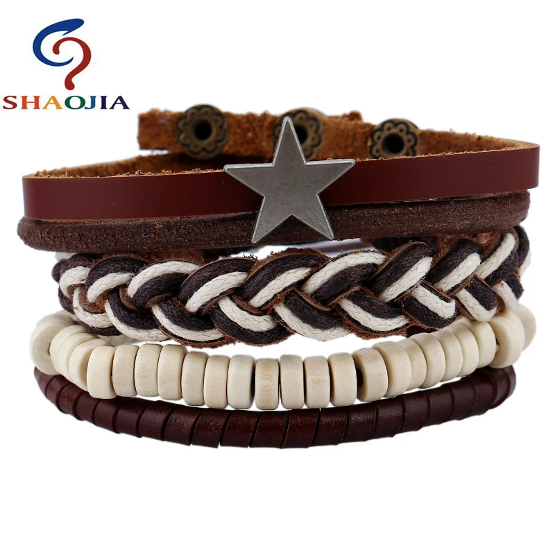 Новинка 2017 мужские ювелирные изделия из бисера кожаный браслет сплава