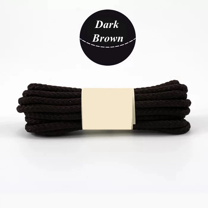 Dark brown 1 пара 14 цветов шнурки круглые кроссовки с шнурками для детей и взрослых Спорт на открытом воздухе шнурки струны Длина 80 100 120 140 160 см - Цвет: Dark brown
