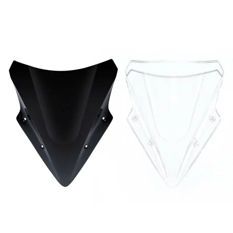 

Motorcycle Dual Bubble Windshield Windscreen For Kawasaki Ninja 650 12-16 Black / Clear