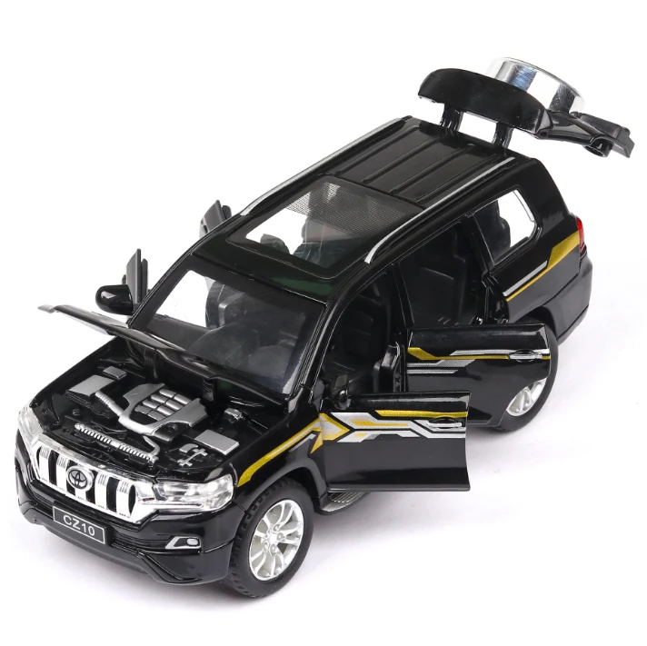 Новый 1:32 TOYOTA PRADO SUV Литой Сплав модель автомобиля Diecasts & Toy звук и светильник сзади