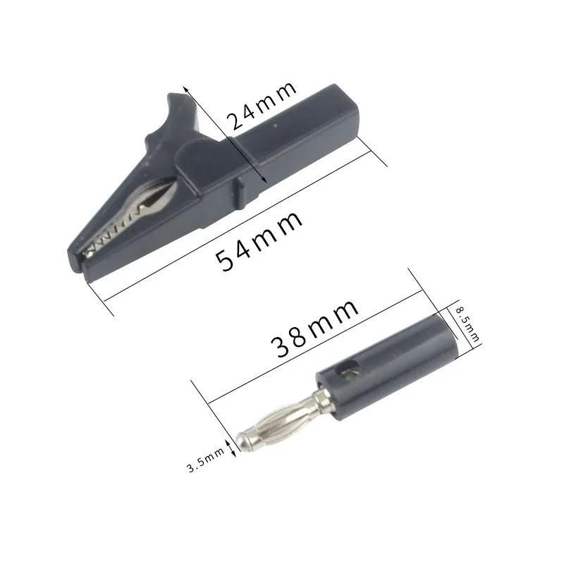 1 набор зажимов типа Аллигатор 55 мм + штекер банан тестовый зонд с 4 кабель со