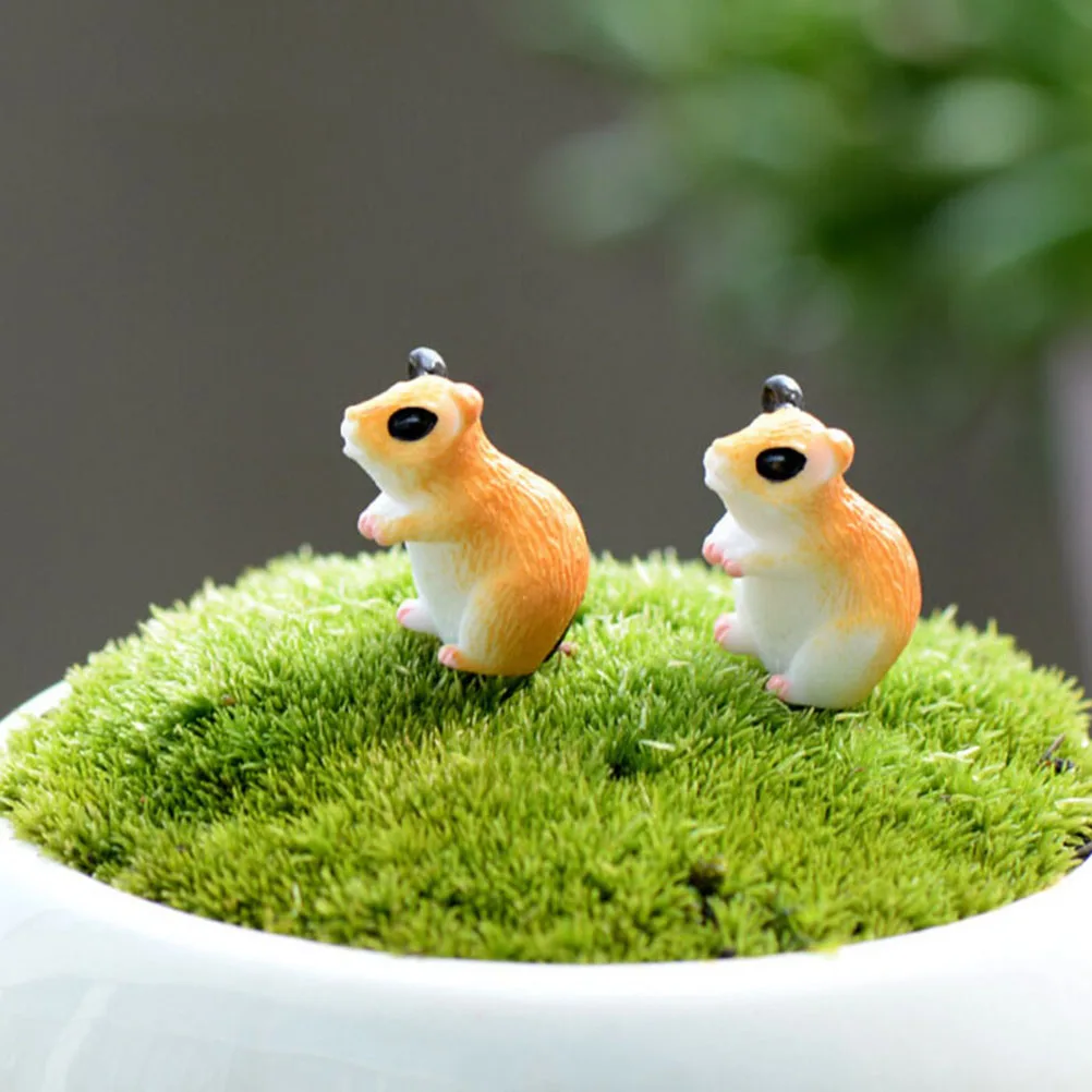 Resin Animals Rabbit Duck Miniatures Figurines Mini Craft Figurine Plant Pot Garden Ornament Miniature Fairy Decor DIY | Дом и сад