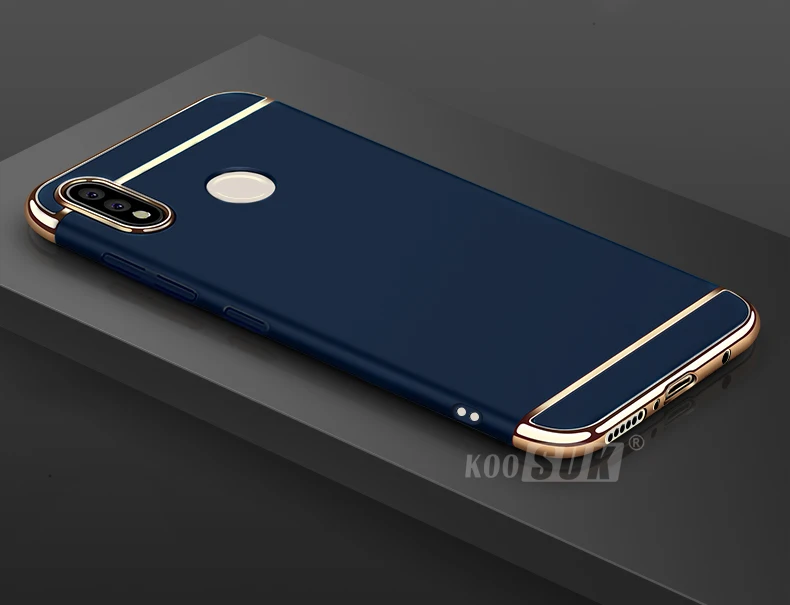 Чехол для huawei Y9, чехол, 3в1, полная защита, покрытие, задняя крышка для телефона, чехол s, для huawei Y9, сумки, Coque Funda Capa - Цвет: Синий