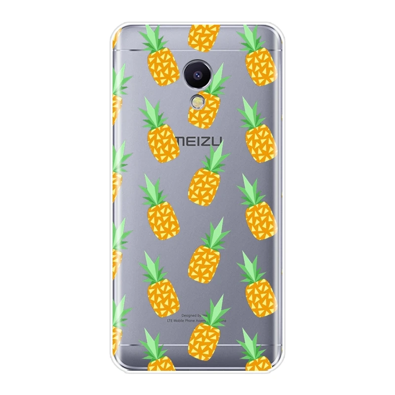 Задняя крышка из ТПУ для Meizu M2 M3 M5 M6 Note милый силиконовый мягкий чехол с ананасами