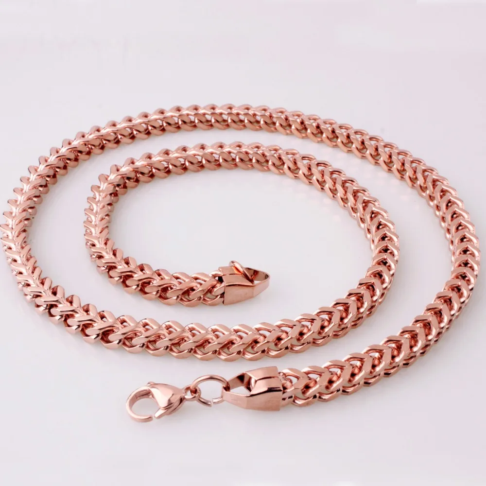 6MM New Arrive Stainless Steel Silver Color/Golden/Black/Rose Golden Lobster Buckle Figaro Wheat Chain Men's Women's Necklace |