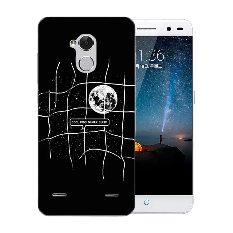Чехлы для ZTE Blade V7 Lite прозрачный мягкий силиконовый чехол Grimace с рисунком чехлы 5 0