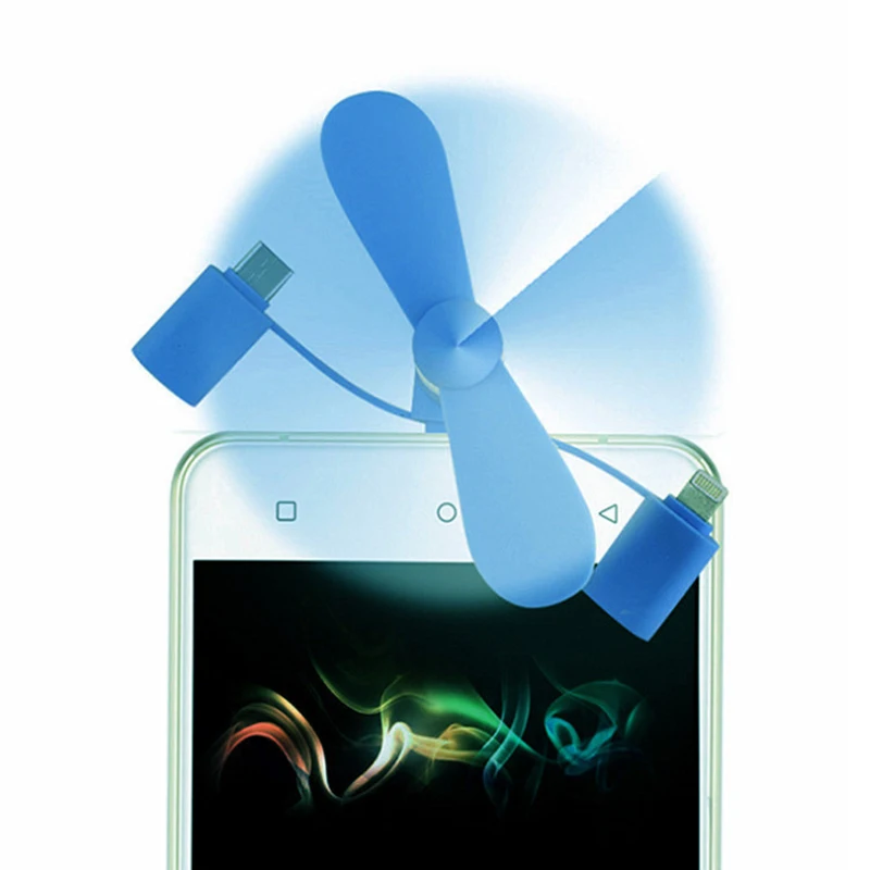 Портативный 3 в 1 мобильный телефон usb вентилятор Powerfull Hanldheld мини вентилятор для iPad iPhone 5 6 7 8 X XS для телефонов Android Micro-usb type-C