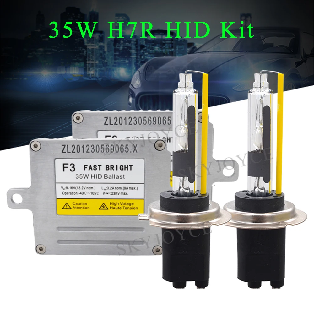 AC 35W DLT HID балласт H7R комплект фар 5500K металлическое основание H7 лампа F3 Балласт
