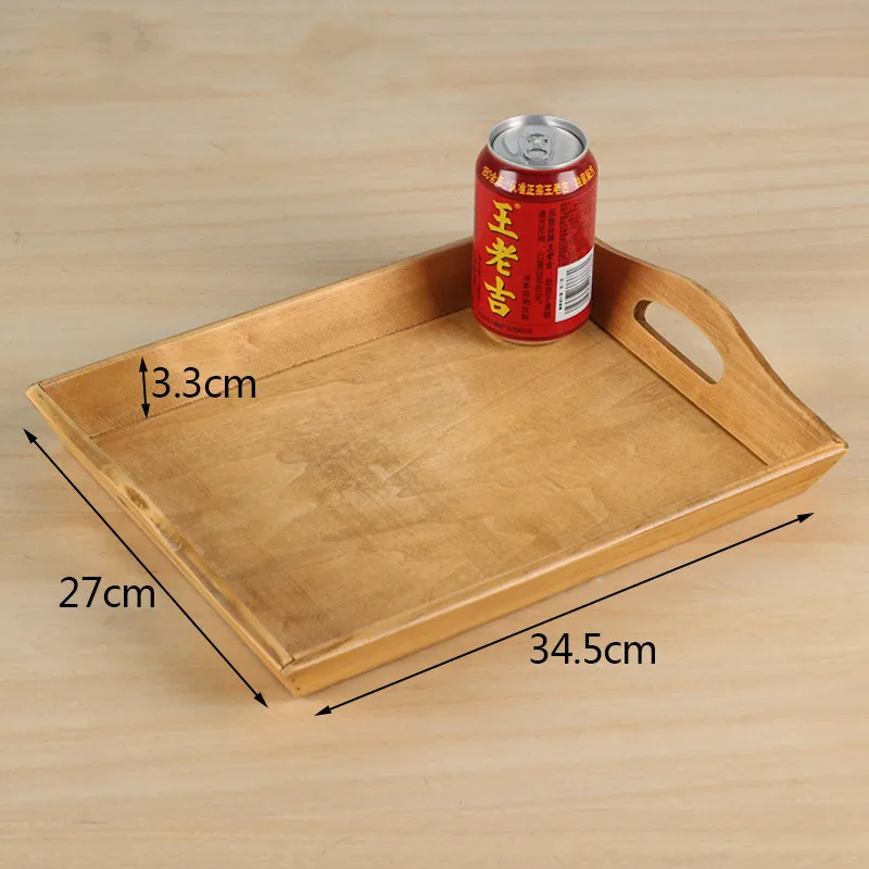 Японский Zakka ручной деревянный поднос для чая продуктовый квадратный фруктовый