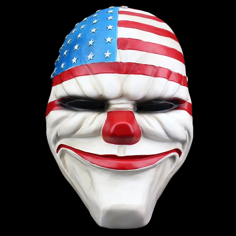 Бесплатная доставка игра Payday 2 маска Далласа смола национальная с флагом США тема