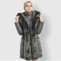 russia winter big hair green women down jacket winter plus size 2018 new parka fashion thicken warm cotton coat jacket wz764