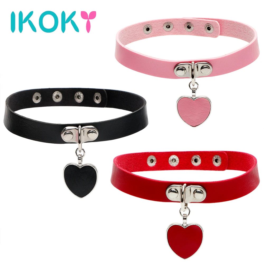 IKOKY ошейник с шипами и заклепками эротические игрушки SM секс для связывания пар