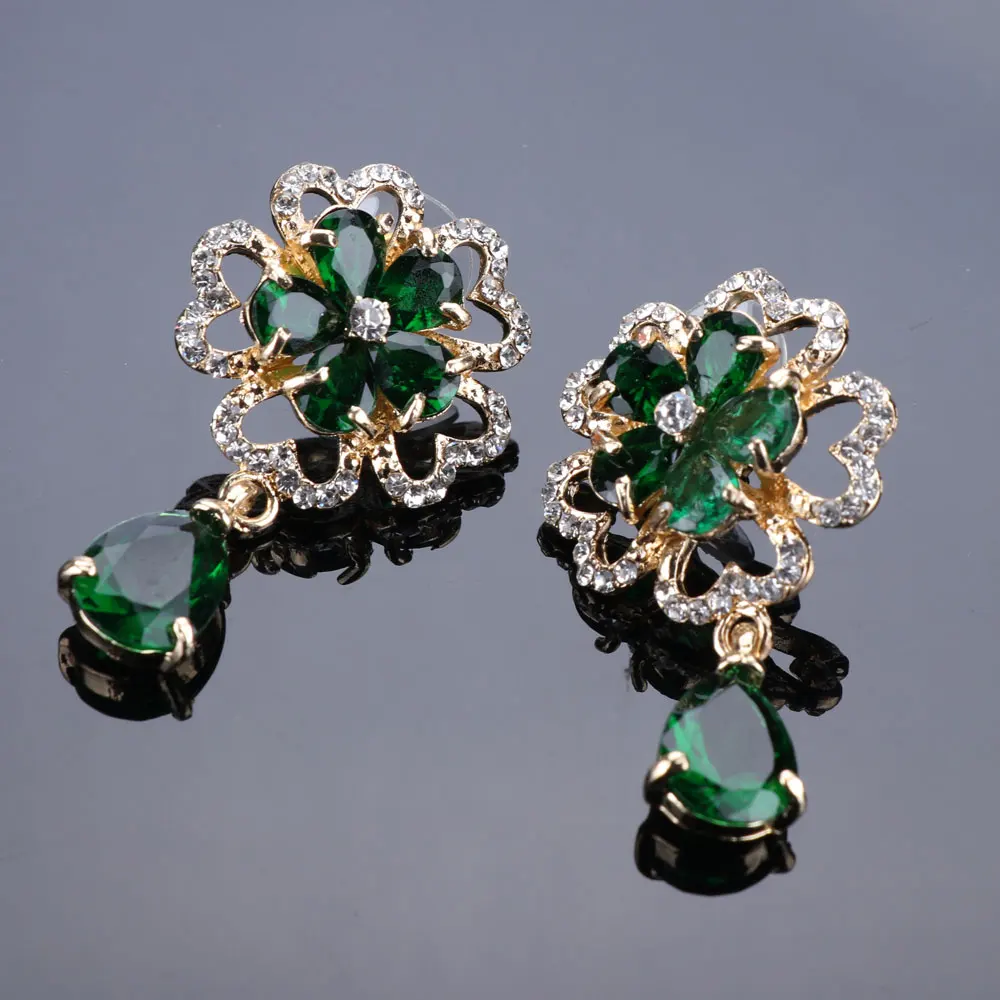 Модные Ювелирные наборы нигерийские женские свадебные зеленые/красные