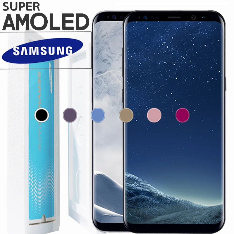 Оригинальный 6 2 ''Super AMOLED HD Дисплей для SAMSUNG S8 + плюс G955 G955F ЖК-дисплей с рамкой