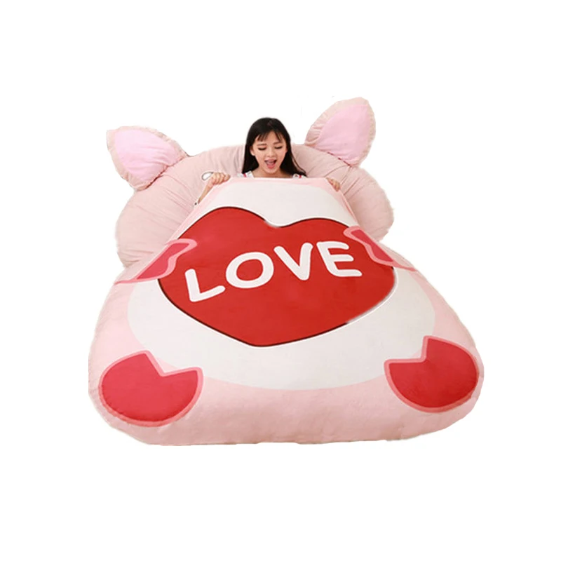 Дориа Трейдер мультфильм животных Свинья Bean Bag плюшевые мягкие McDull спальный