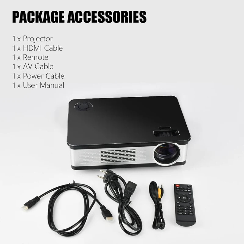 Проектор Wejoy LCD L2 для домашнего кинотеатра проектор 1280*768 USB/HD/AV/VGA Wi Fi видеопроектор
