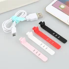 Силиконовый зажим для кабеля для передачи данных, жгут проводов с крючком, крепление кабеля маркерных ремешков, устройство для намотки кабеля питания