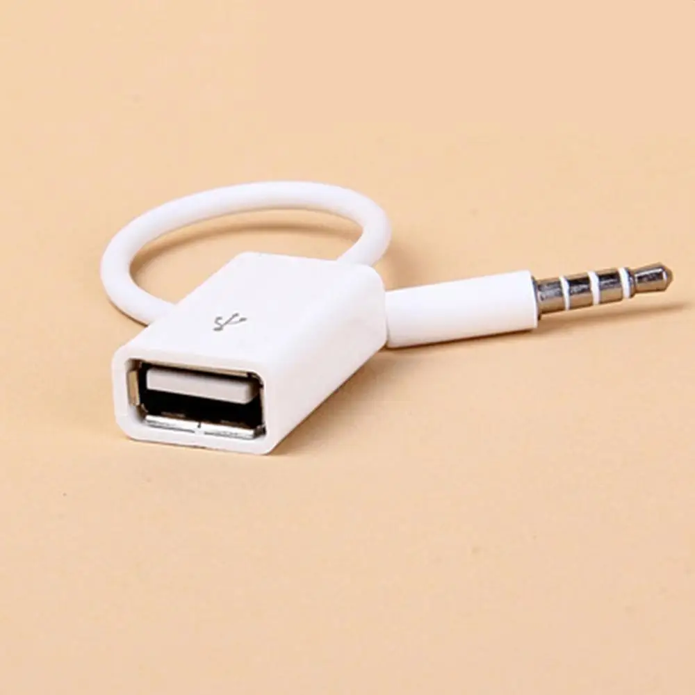 IToncs Автомобильный MP3 3 5 мм Мужской аудиоразъем AUX к USB 2 0 Женский кабель для