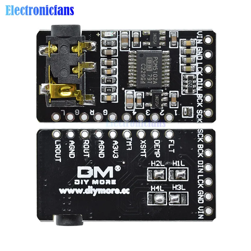 PCM5102 DAC IGS интерфейс декодер звуковая карта плата цифровой аудио GY-PCM5102 Phat формат плеер модуль для Raspberry Pi