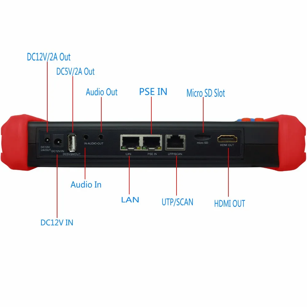 DHL Бесплатная IPC9800 7 дюймов IP Камера тестер CVBS TVI CVI AHD SDI CCTV монитор с WI-FI Onvif PTZ