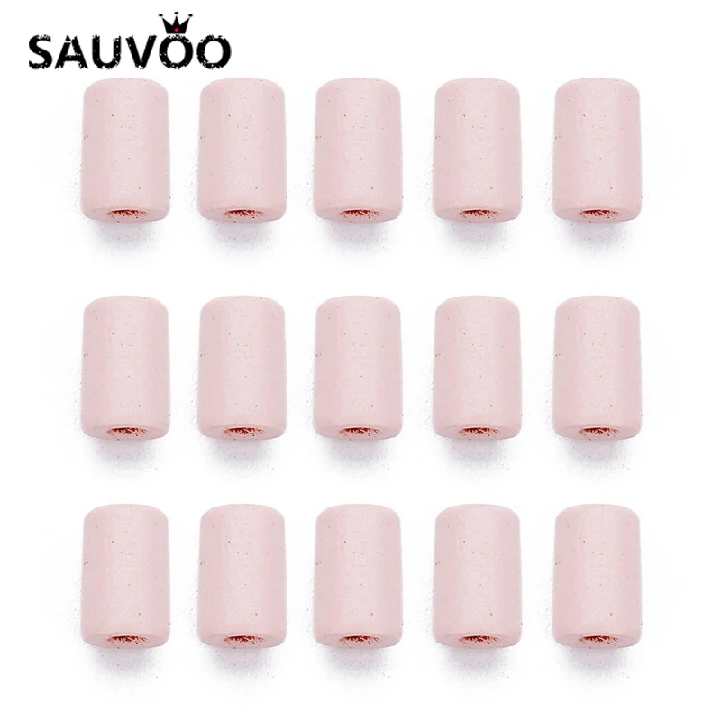 SAUVOO 200 шт. натуральный розовый цвет колонна деревянные бусины с большими