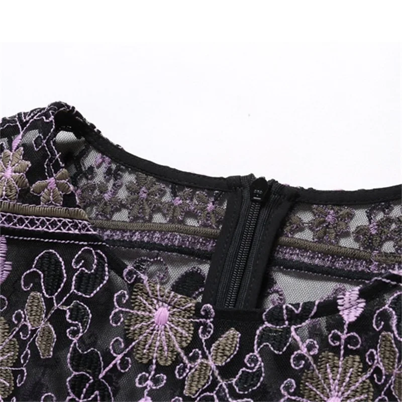 Летнее платье с вышивкой 2018 новый элегантный Для женщин Платья для круглым