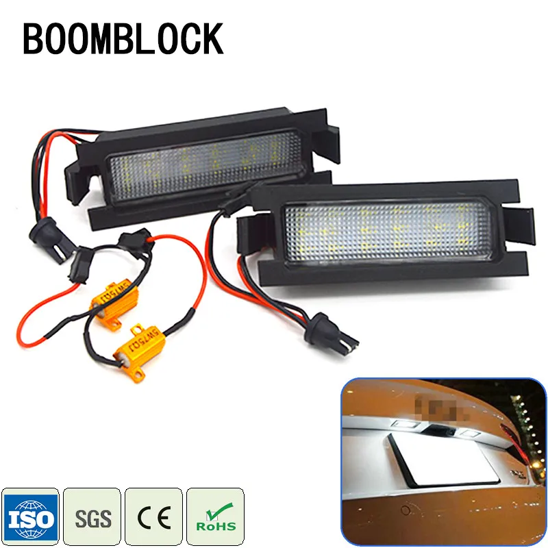 2pcs For Hyundai i30 2011~ accessories Car LED License Number Plate Lights 12V with Canbus White 18 SMD lamp styling no error