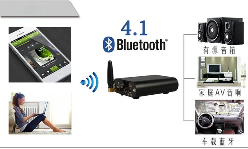 Без потерь HiFi CSR8635 4,1 Bluetooth приемник адаптер 3,5 мм и 2RCA выход для усилитель звука для автомобиля беспроводной конвертер