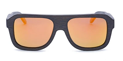 Orange Lens Брендовые новые мужские бамбуковые солнцезащитные очки авиадор дизайн сетка деревянные солнцезащитные очки оранжевое зеркало Поляризованные Ретро мужские солнцезащитные очки GB056 - Цвет линз: Orange Lens