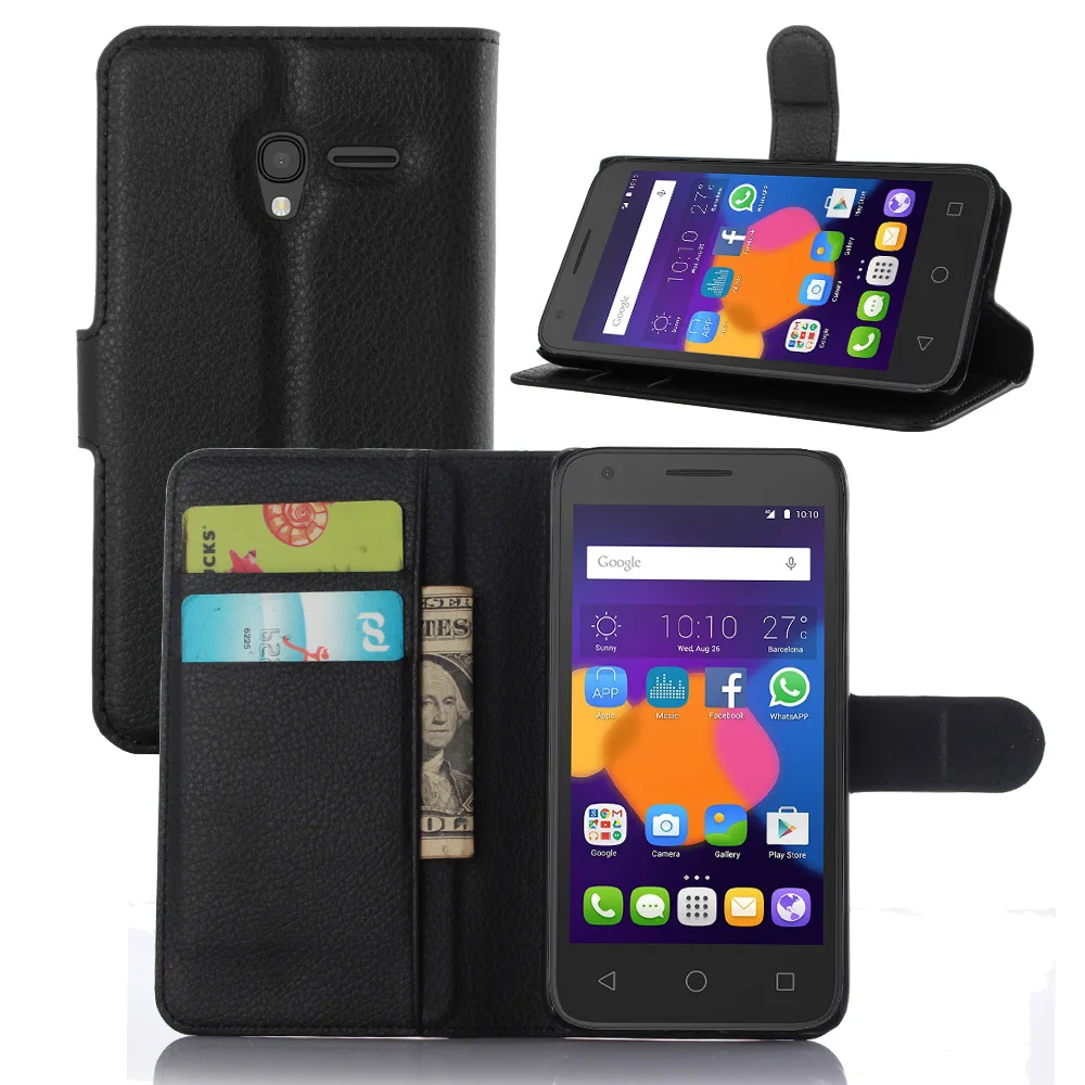 Ретро кошелек PU кожаный чехол для Alcatel Pop 3 ot5025 Книга Стиль Чехол с держателями
