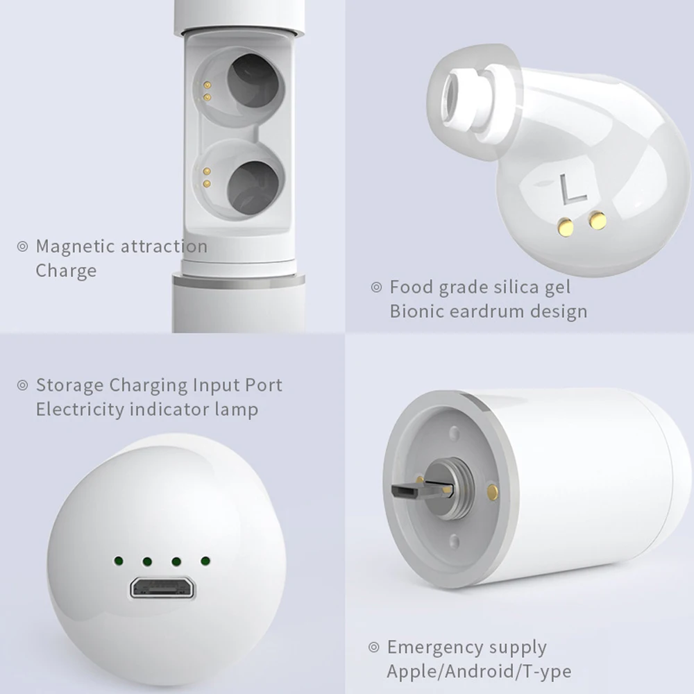 IPX6 Водонепроницаемый Bluetooth 5 0 мини Беспроводные сенсорные наушники Поддержка Siri