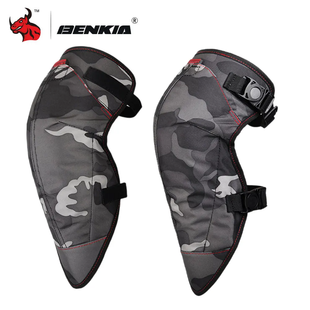 Camouflage BENKIA мотоциклетные Наколенники Защита колен для мотокросса защита мото наколенники Защитное снаряжение мотоцикл Ridng колено черный - Цвет: Camouflage