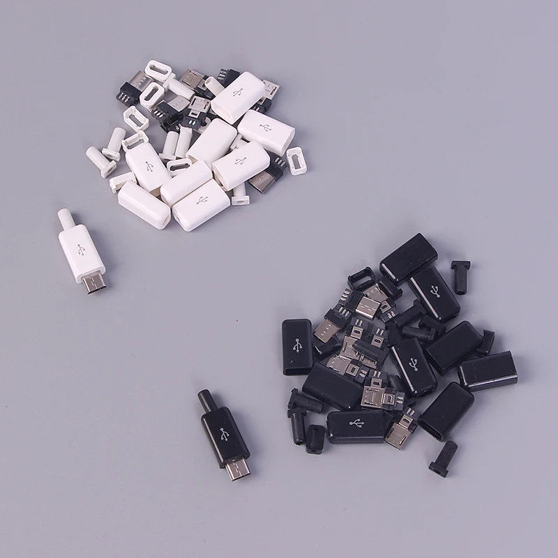 10 шт./компл. DIY Micro USB сварочный Тип папа 5 контактный разъем с пластиковой крышкой