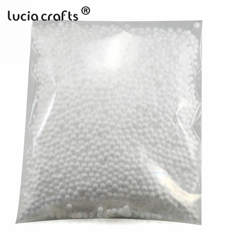 Lucia crafts 5 г/лот 3-4 мм/5-10 мм натуральный белый пенопластовый круглый пенопластовый шар вечерние свадебные принадлежности материалы для рукоделия M0102