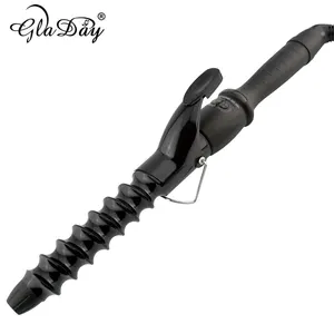 Цифровая Плойка для завивки волос, керамические бигуди, ролики, спиральные валики 32 мм, двойное напряжение